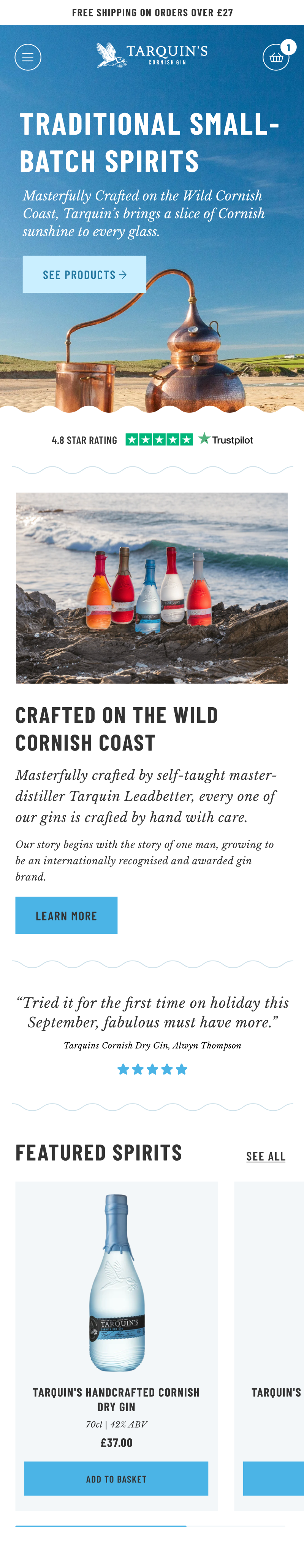 Tarquins Homepage after