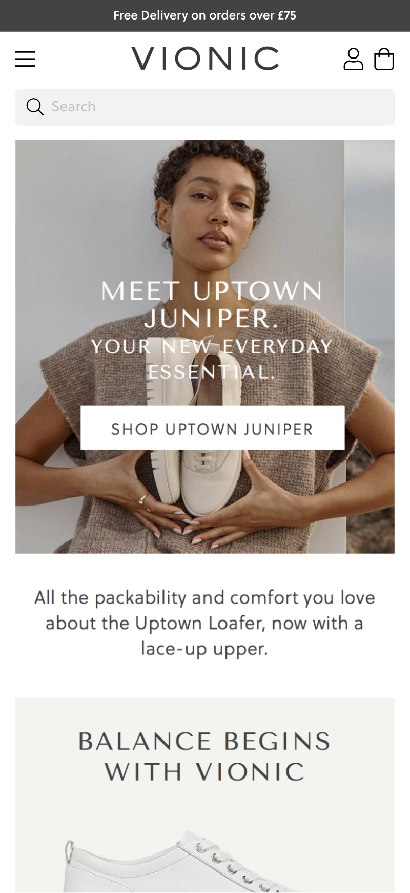 Vionic Hero Banner after